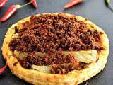 Tarte fine de fenouil à l'orange et crumble de chorizo