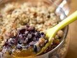 Riz noir au lait, confiture de potimarron aux zestes d’orange et crumble aux noisettes