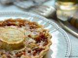 Tarte aux oignons, fromage de chèvre et miel