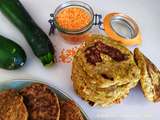 Galette de lentilles corail et courgette - ig bas, végétarien