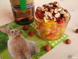 Salade de fruits, chocolat-noisettes