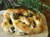 Fougasse du dimanche aux olives noires