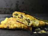 Omelette aux asperges vertes fines bio