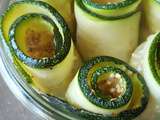 Roulés de courgette au sésame