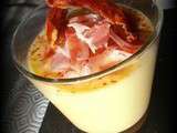 Soupe de melon et son cru cuit de jambon de Pays