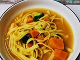 Tagliatelles aux legumes, bouillon curry-coco / Plat - Kamika