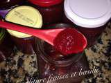 Confiture fraises et basilic