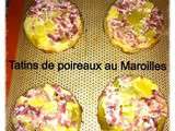 Tatins de poireaux au Maroilles