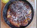 Gâteau pommes, miel de fleur, à la poële