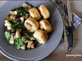 Céleri sauté aux pécans et boudin blanc en croute