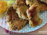 Galettes de lentilles corail aux épices , ail et ciboulette de Biodélices