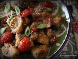 Gnocchi de farine de maïs (sans gluten) aux tomates cerises et olives noires