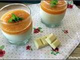 Panna cotta au chocolat blanc , coulis de melon à la menthe pour le régalade en cascade numéro 3