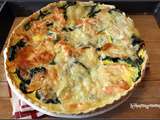 Quiche saumon fumé , épinards et cabécous