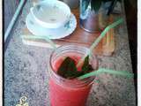 Smoothie watermelon et fleur d'oranger / menthe de quoi bien s'hydrater par cette chaleur