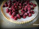 Tarte cheesecake aux framboises