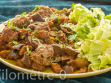 Boulettes de bœuf aux aubergines et aux olives