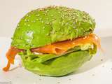 Burger d'avocat à la truite fumée