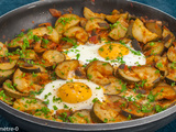 Chakchouka aux courgettes et au plantain lancéolé