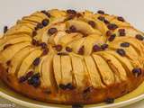 Gâteau aux pommes et aux raisins