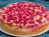 Gâteau brioché aux framboises