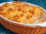 Gratin de chou fleur au saumon, sauce aurore