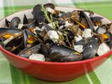 Moules au cumin et aubergines