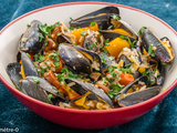 Moules au riz, potimarron et chorizo