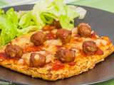 Pizza de chou fleur aux merguez