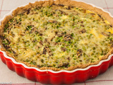 Quiche aux cèpes et petits pois