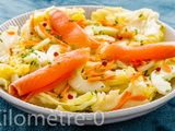 Salade de concombre au saumon ou à la truite fumée