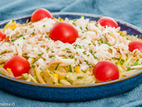 Salade de courgettes crues, araignée ou crabe