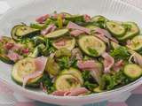 Salade de courgettes, jambon et céleri