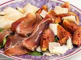 Salade de figues et poires au speck