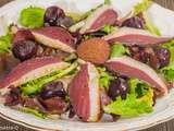 Salade de magret de canard aux cerises