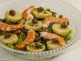 Salade de pomme de terre aux haricots verts et crevettes