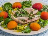 Salade de poulet aux abricots et aux fines herbes