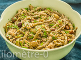 Salade de quinoa, haricots verts et olives