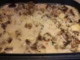 Gratin de chou-fleur canard et lardons