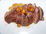 Magret de canard aux noisettes