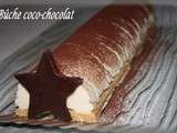 Cheesecake coco - chocolat façon bûche