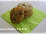 Cookies au chocolat blanc et cranberries