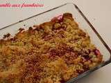 Crumble aux framboises