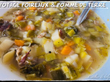 Potage (soupe) aux verts de poireaux – pomme de terre façon grand chef