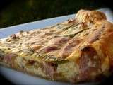 Quiche aux asperges, champignons et jambon de pays