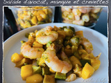 Salade d’avocat, mangue et crevettes, saveur asiatique