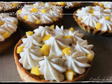 Tarte crème de mangue, crème montée coco