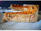 Tarte ou quiche à la soubresade et à la courgette