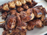 Brochettes de poulet teriyaki à la plancha