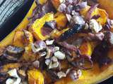 Butternut farcie bacon-châtaignes-noisettes